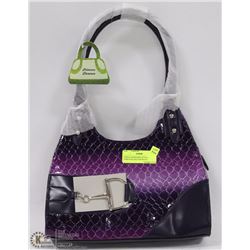 PURPLE SNAKESKIN STYLE WITH STIRUP BUCKLE DOUBLE