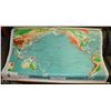 Image 1 : LARGE 1950'S LINEN WORLD MAP