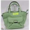 Image 1 : LIGHT GREEN SOFT FEEL HANDBAG WITH SHOULDER STRAP