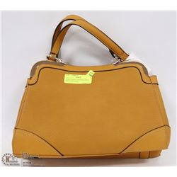 BURNT ORANGE HANDBAG WITH SHOULDER STRAP