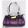Image 1 : PURPLE SNAKESKIN STYLE HANDBAG