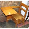 Image 1 : VINTAGE OAK SCHOOL DESK
