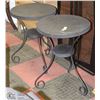 Image 1 : PAIR OF BLACK PATIO SIDE TABLES