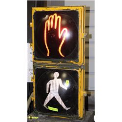 VINTAGE CROSSWALK LIGHT MAN CAVE DISPLAY