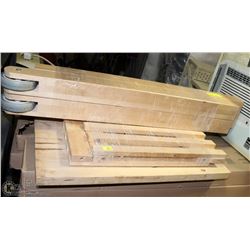 SOLID WOOD BUFFET CART (NEEDS HARDWARE)