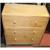 Image 1 : SMALL 3-DRAWER WOOD PINE DRESSER