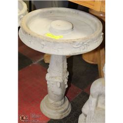 CONCRETE MUSHROOM 2 PIECE BIRDBATH 16"X23"