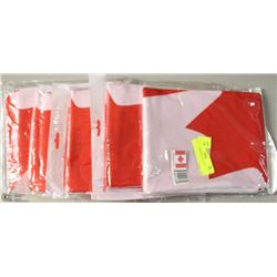 BUNDLE OF 5 NEW CANADIAN FLAGS 3' X 5'