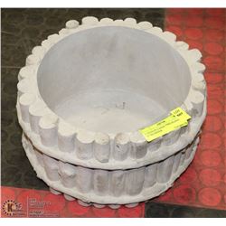 CONCRETE LARGE TWIG PLANTER  11" DIAMETER