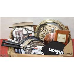 BOX OF ASSORTED DECORATIVE CLOCKS