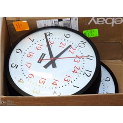 LOT OF 3 EDWARDS WALL MOUNT CLOCKS