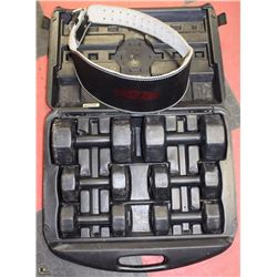 DUMBBELLS WITH THE CASE AND GRIZZLY 6” WEIGHT