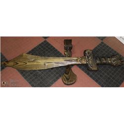 BROAD SWORD WOOD WALL HANGING