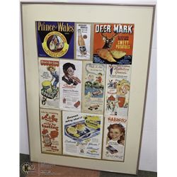 30"X43" VINTAGE ADVERTISING BOARD