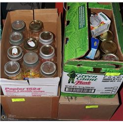 4 BOXES OF ASST JARS