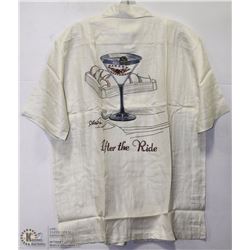 TOMMY BAHAMA 100% SILK EMBROIDERED SHIRT SIZE MED