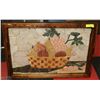 Image 1 : CUSTOM FRUIT BASKET MULTI STONE ART FRAMED 23"X35"