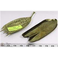 SOLID BRASS CORN DESIGN SERVING DISH, COPYRIGHT