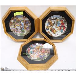 3-ESTATE PROFESSIONALLY FRAMED FRANKLIN MINT PLATE