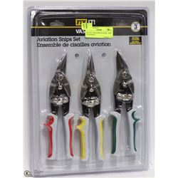 SET OF 3 AVIATION/TIN SNIPS   NEW IN PACKAGE