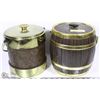 Image 1 : LOT OF 2 LARGE VINTAGE ICE BUCKETS ONE BEER KEG &