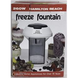 HAMILTON BEACH FOUNTAIN FREEZE SHAVED ICE MAKER IN
