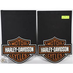 PAIR OF LARGE HARLEY DAVIDSON MUDFLAPS