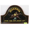 Image 1 : WOODEN PUB / BAR SIGN PERSIMMON WINS DERBY