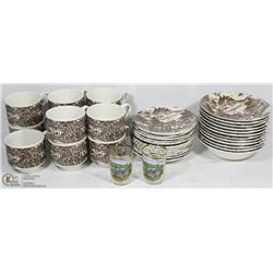 BRAODHURST & SONS SWAN INN DISH SET