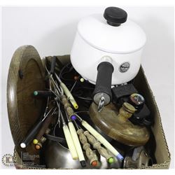 LOT OF FONDUE SET WITH ALL ACCESSORIES
