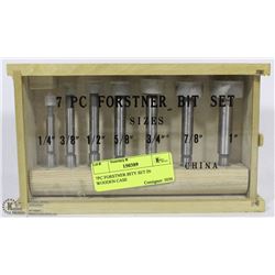 7PC FORSTNER BIT SET IN WOODEN CASE