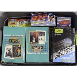 TOTE OF SPORTS CARDS - MOSTLY SEALED CASES