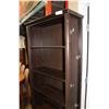 Image 2 : SIX FOOT BROWN HALLWAY BOOKSHELF WITH SIDE HOOKS