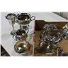 Image 2 : TRAY OF SILVER PLATE SERVING PIECES