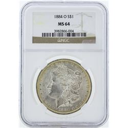 1884-O $1 Morgan Silver Dollar Coin NGC MS64