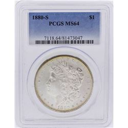 1880-S $1 Morgan Silver Dollar Coin PCGS MS64