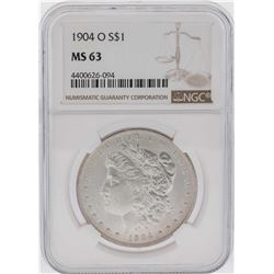 1904-O $1 Morgan Silver Dollar Coin NGC MS63