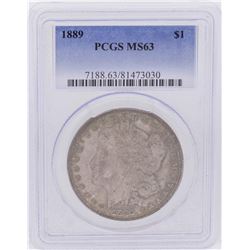 1889 $1 Morgan Silver Dollar Coin PCGS MS63