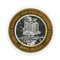 .999 Silver Reno Hilton $10 Casino Gaming Token Limited Edition
