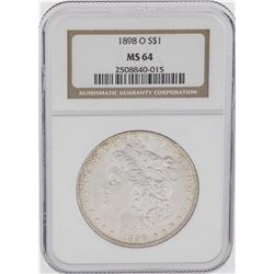 1898-O $1 Morgan Silver Dollar Coin NGC MS64