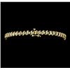 Image 3 : 10KT Yellow Gold Ladies 2.00ctw Diamond S-Link Tennis Bracelet