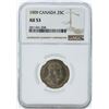 Image 1 : 1909 Canada 25 Cent Coin NGC AU53