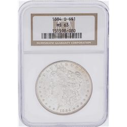 1884-O $1 Morgan Silver Dollar Coin NGC MS63