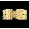 Image 1 : 18KT Yellow White and Rose Gold 0.25ctw Ruby Bracelet