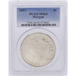 1921 $1 Morgan Silver Dollar Coin PCGS MS64