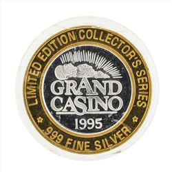 .999 Silver Grand Casino $10 Casino Gaming Token Limited Edition