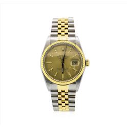 Rolex 18KT Two Tone Gold Datejust Mens Wristwatch