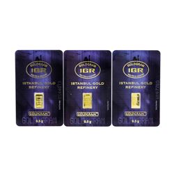 Set of (3) 0.5 Gram Istanbul Gold Refinery Cards