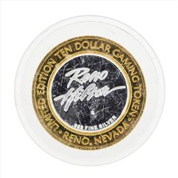 .999 Silver Reno Hilton $10 Casino Gaming Token Limited Edition
