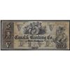 Image 1 : 1800s $5 Canal Banking Co. New Orleans Obsolete Bank Note